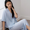 19姆米重磅真丝睡衣女100%桑蚕丝短袖长裤睡衣宽松家居服金三塔  YSFFB402 商品缩略图1