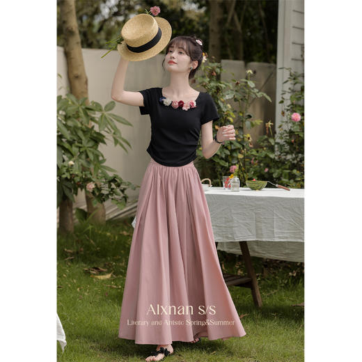 鹿向南「花海之心」时尚显瘦a字半身裙今年夏季流行高腰气质裙子QYM001385 商品图0