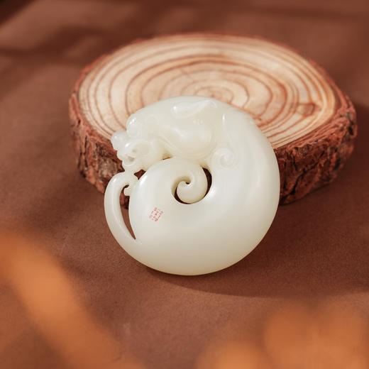 新疆国玉盟世玉【鸿运纳宝】和田玉挂件/把件【带证书·顺丰物流】 商品图1