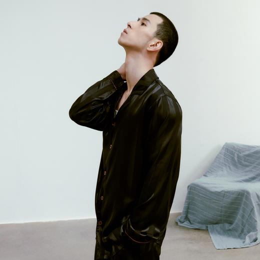 GXG男士家居服轻薄冰丝顺滑睡衣男款长袖套装  春夏热卖 商品图2