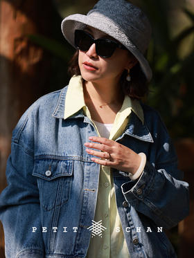 PETIT SCHAN小闪 CLO#743 Chic goers 潇洒客 棉混纺翻领经典牛仔外套