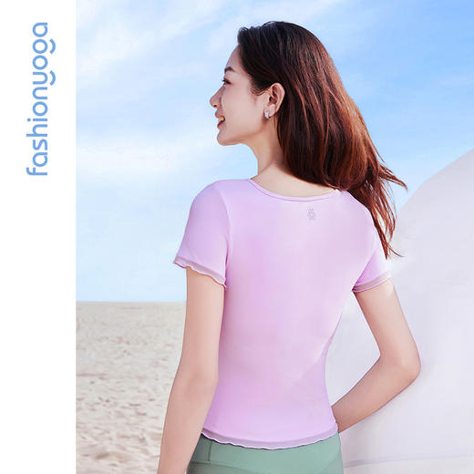 FC15317木耳边圆领短袖 商品图7