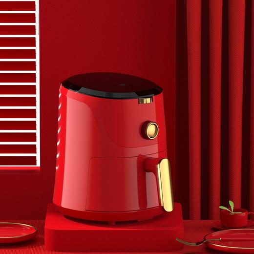 都市太太红颜系列·空气炸锅4L家用无油烟智能全自动大容量薯条机电炸锅_红色 商品图1