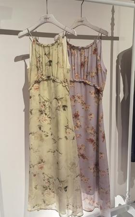 【门店同款】ENJOY夏季法式挂脖碎花连衣裙 158099688