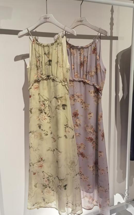 【门店同款】ENJOY夏季法式挂脖碎花连衣裙 158099688 商品图0