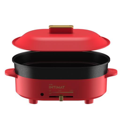 都市太太樱缇美涮烤锅电火锅家用多功能料理锅电烤炉火锅蒸煮炒煎涮烤一体电煮锅_红色 商品图4