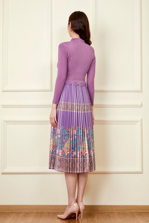 Le Malene 气质精致盘扣印花连衣裙 19942 商品图6