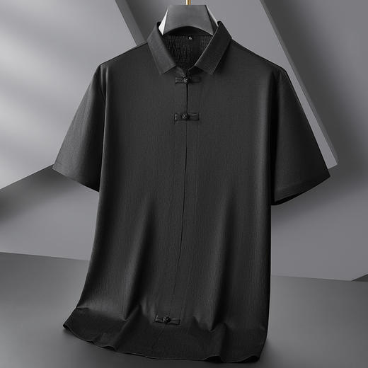 【DDP】大依优型大码短袖衬衫套头半袖衬衣加肥加大中国风夏装时尚休闲大码上衣男士 商品图4