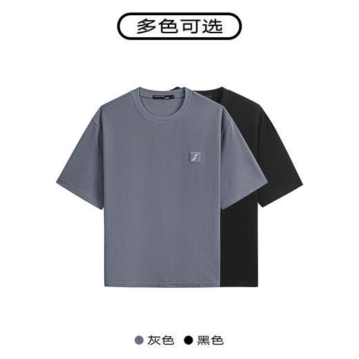 GXG男装【热卖推荐】 夏季热卖双色休闲肌理面料圆领短袖t恤男 商品图3