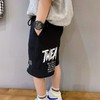 男童220克纯棉运动短裤夏装童装薄款洋气中大童五分印花裤子字母120-170 商品缩略图1
