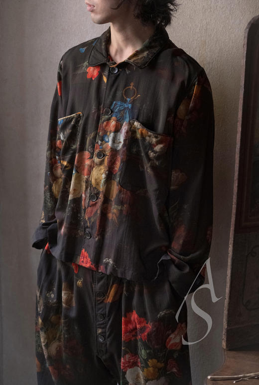 Paul Harnden 男士古典花卉油画羊毛pyjama 商品图1