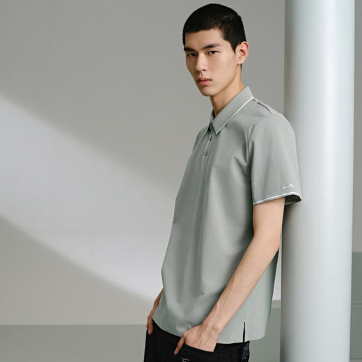GXG男装 含桑蚕丝polo衫男士 24年夏季热卖G24X242021 商品图2