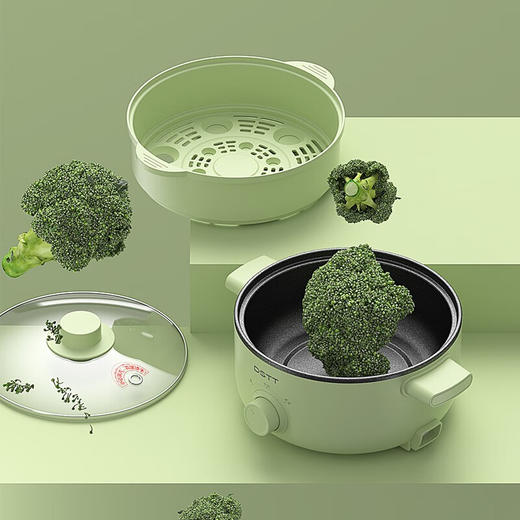 都市太太（DStt）都市太太艾奇蒸煮一体电火锅多功能多用途锅电热锅分体式不粘锅 商品图2