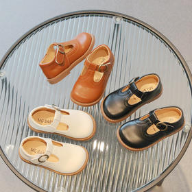 【英伦风小皮鞋，高贵典雅~】黑色男女童皮鞋 春季新款英伦风小皮鞋 儿童公主鞋 学院风小单鞋-QQ