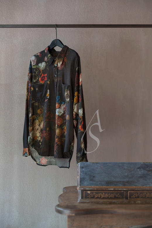 Paul Harnden 男士古典花卉油画羊毛衬衫 商品图2