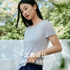 【真丝凉感小T】100%桑蚕丝舒适透气纯色女上衣T恤春夏新品金三塔  8YZF5B705/YZFDA703 商品缩略图2