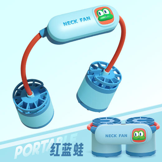 【新款卡通涡轮挂脖小风扇】手持便携式 户外运动儿童学生USB充电风扇 商品图6
