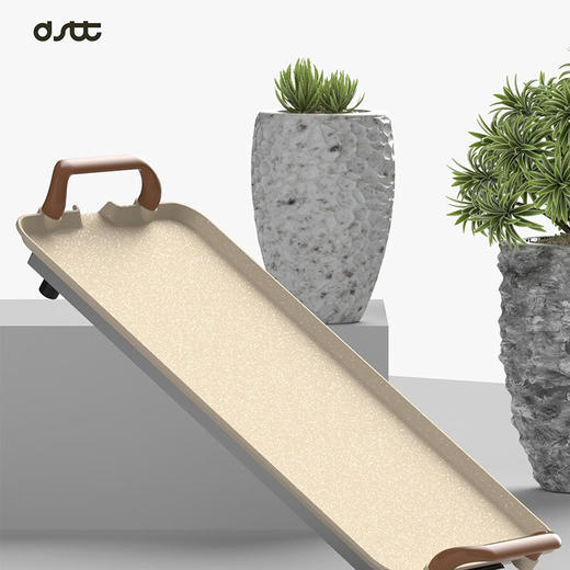 都市太太（DStt）_都市太太馋猫轻油炙烤盘麦饭石不沾电烧烤炉无烟烤盘韩式长方形电热不粘烤肉铁板烧_白色_1层 商品图3