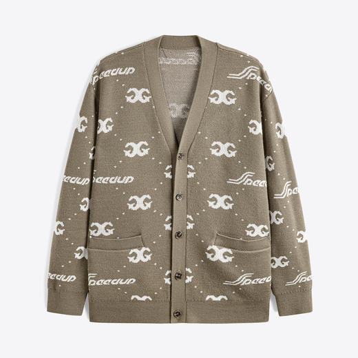 GXG男装 驼色满印字母提花毛衣针织开衫毛衫外套GEX13014683 热卖毛衫 商品图4