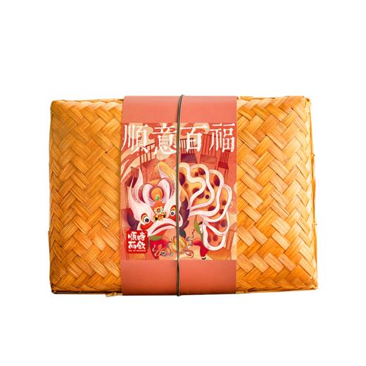 2025新春好礼 |顺意百福·大竹编礼盒 手工竹编礼盒 610克（9包）  高档大礼盒定制 商品图3