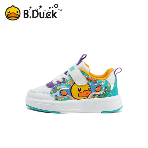 B.Duck小黄鸭童鞋女童低帮板鞋春季男童运动鞋儿童休闲鞋24-30 B3586934 商品图3