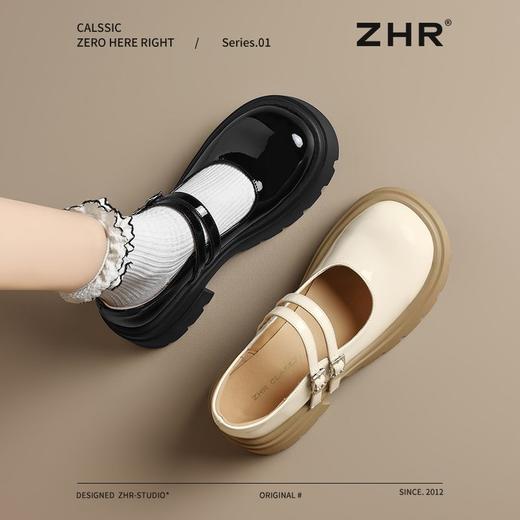ZHR则则亮面玛丽珍鞋女2025春季新款英伦风单鞋软底绑带可爱jk鞋 商品图6