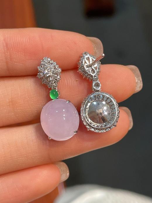 紫罗兰蛋面耳坠 商品图2