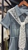 B8044       韩版休闲减龄收腰显瘦蕾丝披肩牛仔连衣裙 商品缩略图10