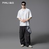 PINLI品立2025夏季新款重磅纯棉短袖T恤男士宽松拼接美式休闲体恤GD252111298 商品缩略图3
