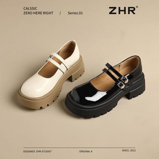 ZHR则则亮面玛丽珍鞋女2025春季新款英伦风单鞋软底绑带可爱jk鞋 商品图9