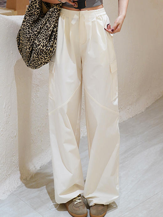 哈瓦塔新款全棉阔版带兜工装裤 H351123 商品图2