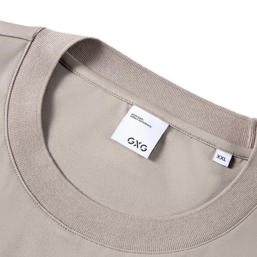 GXG男装 卡其色圆领字母短袖T恤  休闲简约夏季热卖G24X442071 商品图2