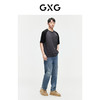 GXG男装 24夏季潮流学院风撞色拼接情侣宽松圆领短袖t恤男 商品缩略图1