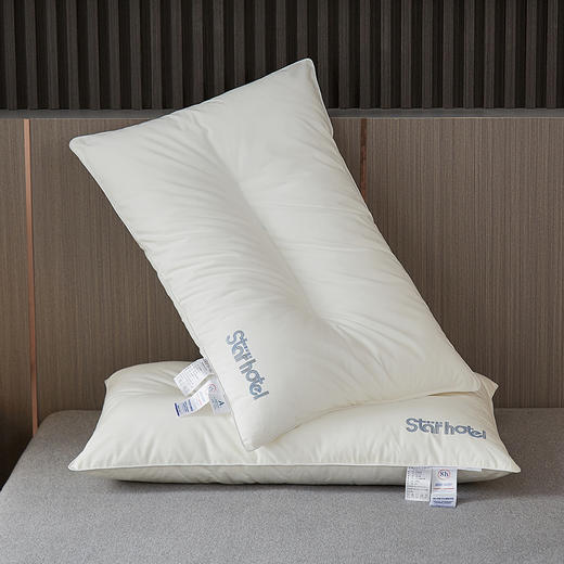 自然醒A类全棉星级酒店凉感枕头枕芯一对套家用护颈椎助睡眠酒店专用成人高低枕头芯XK 商品图13