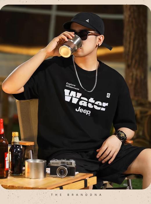 【YW】无忧购韩版简约字母印花230g纯棉百搭宽松休闲男士T恤（截单后3-5天发货) 商品图5