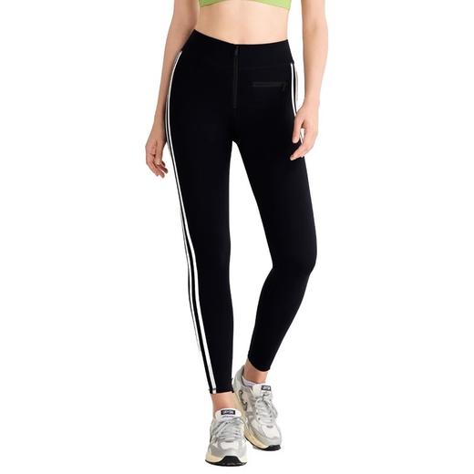 【限时秒】YOGACODE【火树银花系列】裸感瑜伽裤拉链口袋条纹高腰小个子显腿长运动紧身裤DWP115419 商品图3