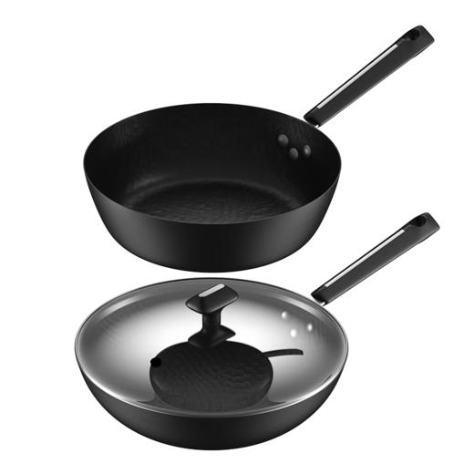 都市太太（DStt）都市太太好时光捶打2件套炒锅煎锅套装黑色燃气灶电磁炉通用_黑色_炒煎 商品图3