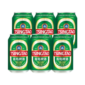 青岛经典啤酒11°P听装 330ml*6