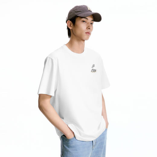 GXG男装 双色宽松圆领短袖T恤  夏季热卖#G24D442625 商品图4