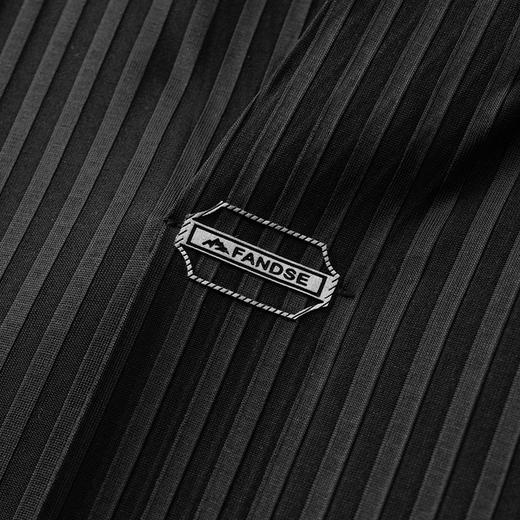 【DPF】大依优型大码短袖POLO衫竖条纹V字翻领半袖体恤衫男大码潮流冰丝上衣胖子夏装 商品图3