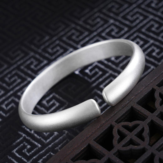 子佩集S999银【碧水莲缘】手工纯银手镯原创设计【55021230】2503 商品图2