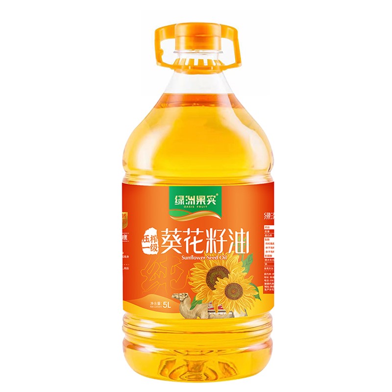 绿洲果实·压榨一级葵花籽油 5L  清香不腻 煎炒烹炸凉拌通用油