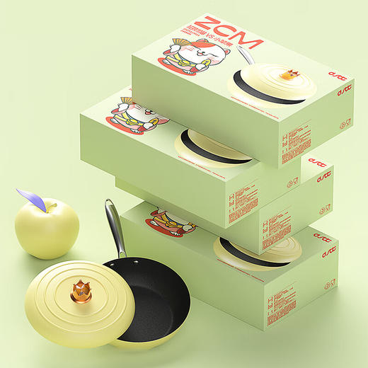 都市太太都市太太招财猫小苹果炒锅家用料理美食不粘锅燃气灶电磁炉通用 商品图4