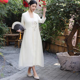 FLZD-6232国风2025春夏新款刺绣中式开衫薄外套百搭国风防晒衣连衣裙女6232