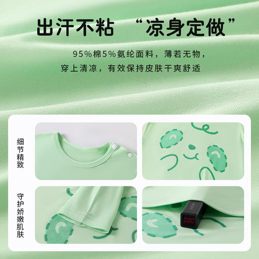 【55元任选2件】新款初生纯棉婴儿哈衣春季款夏季男宝宝女宝宝薄款睡衣连体衣爬服59-90 商品图3