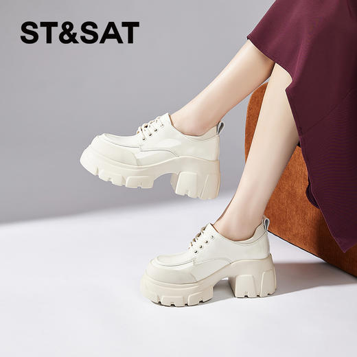 星期六英伦风简约百搭厚底乐福SSD1112E22 商品图4