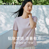 【真丝凉感小T】100%桑蚕丝舒适透气纯色女上衣T恤春夏新品金三塔  8YZF5B705/YZFDA703 商品缩略图0