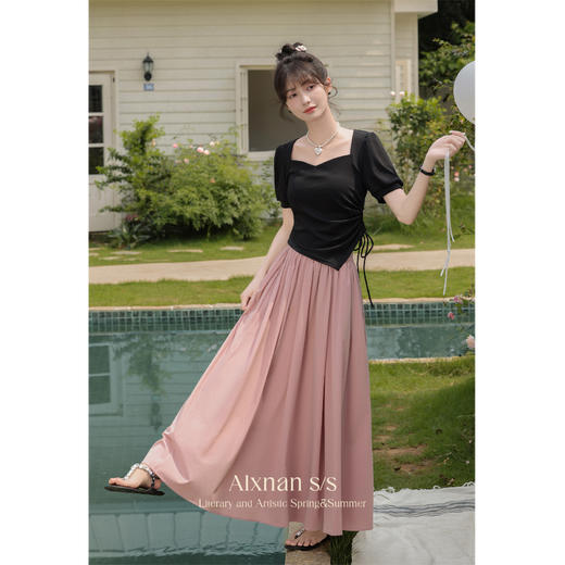 鹿向南「花海之心」时尚显瘦a字半身裙今年夏季流行高腰气质裙子QYM001385 商品图3