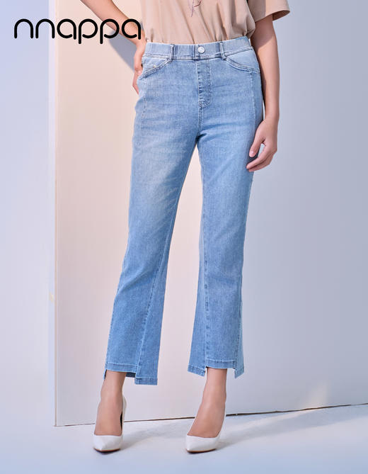 外穿时尚九分牛仔微喇裤PA29372 商品图0