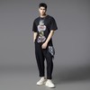 PINLI品立2025夏季新款男士圆领落肩印花短袖T恤上衣BG252111019 商品缩略图1